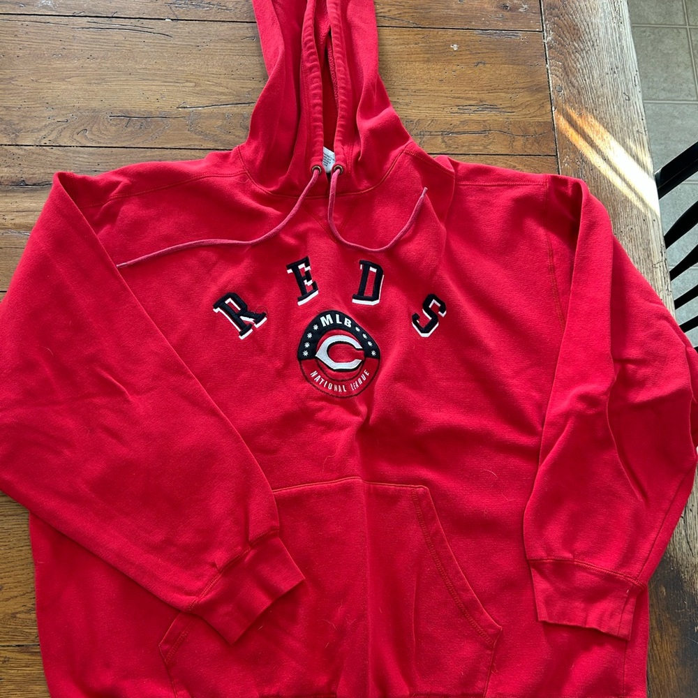 Lee Red Hoodie with Black and White Accents